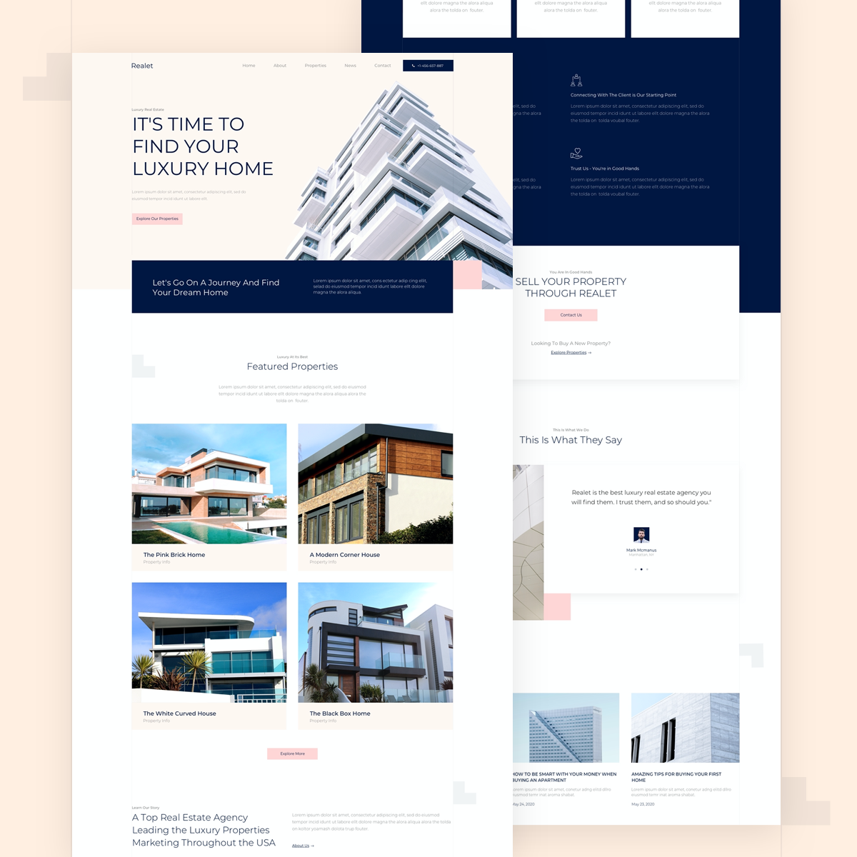 Home Blog Pic 1 Monthly Template Kits #12: The Luxury Real Estate Website Template Kit 1