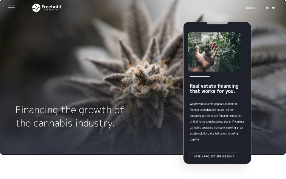 freeholdprop.com Elementor Websites of the Month: Spotlight on Cannabis 5