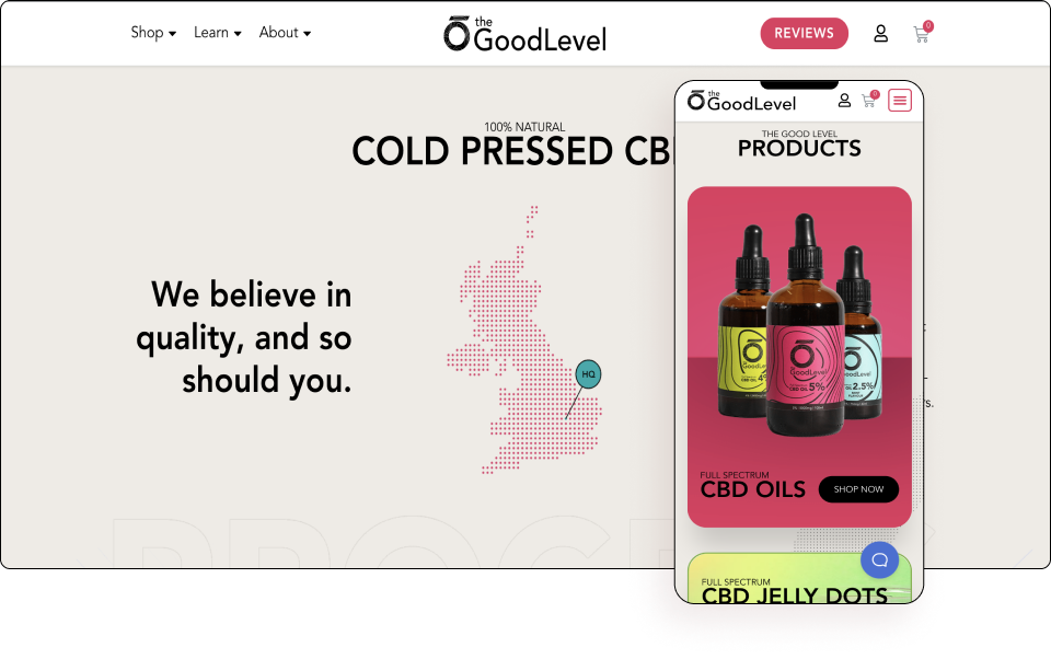 thegoodlevel.com Elementor Websites of the Month: Spotlight on Cannabis 4