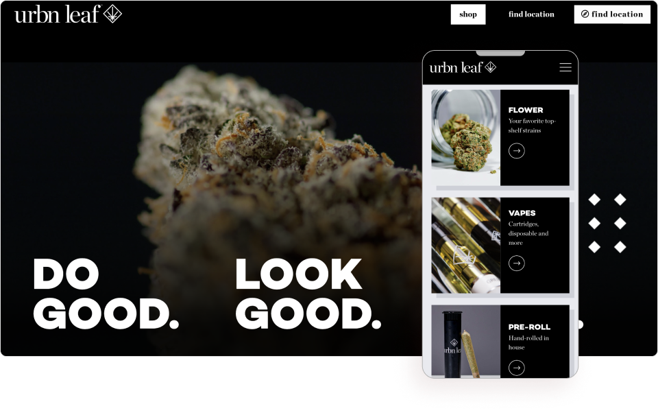 urbnleaf.com Elementor Websites of the Month: Spotlight on Cannabis 6