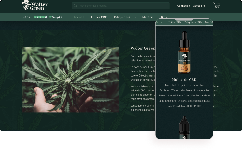 www.walter green.fr Elementor Websites of the Month: Spotlight on Cannabis 2