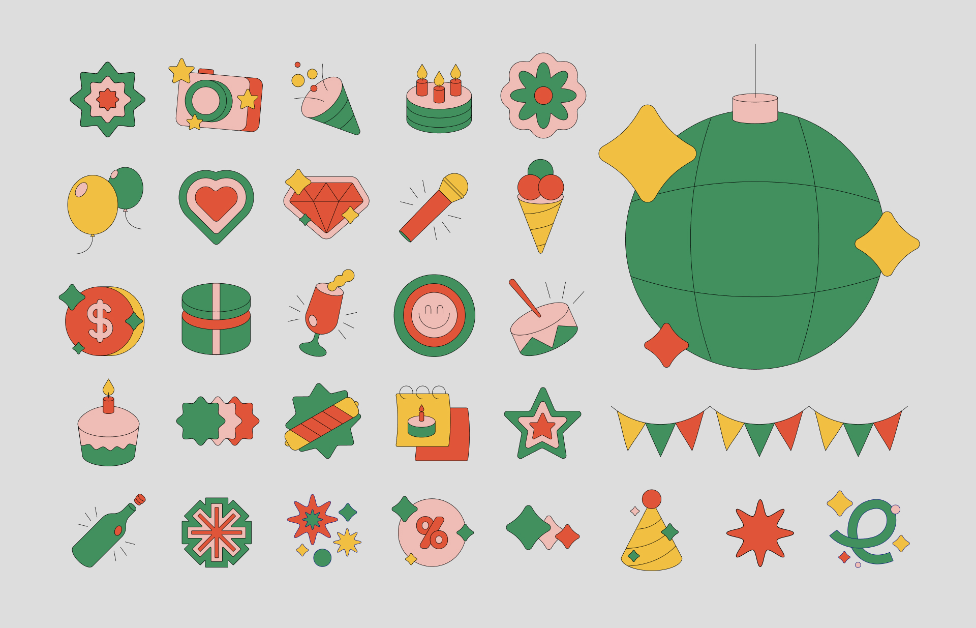 internal icons Special 6th Birthday Gift Pack: Free Icons, Stickers, and Illustrations! 1