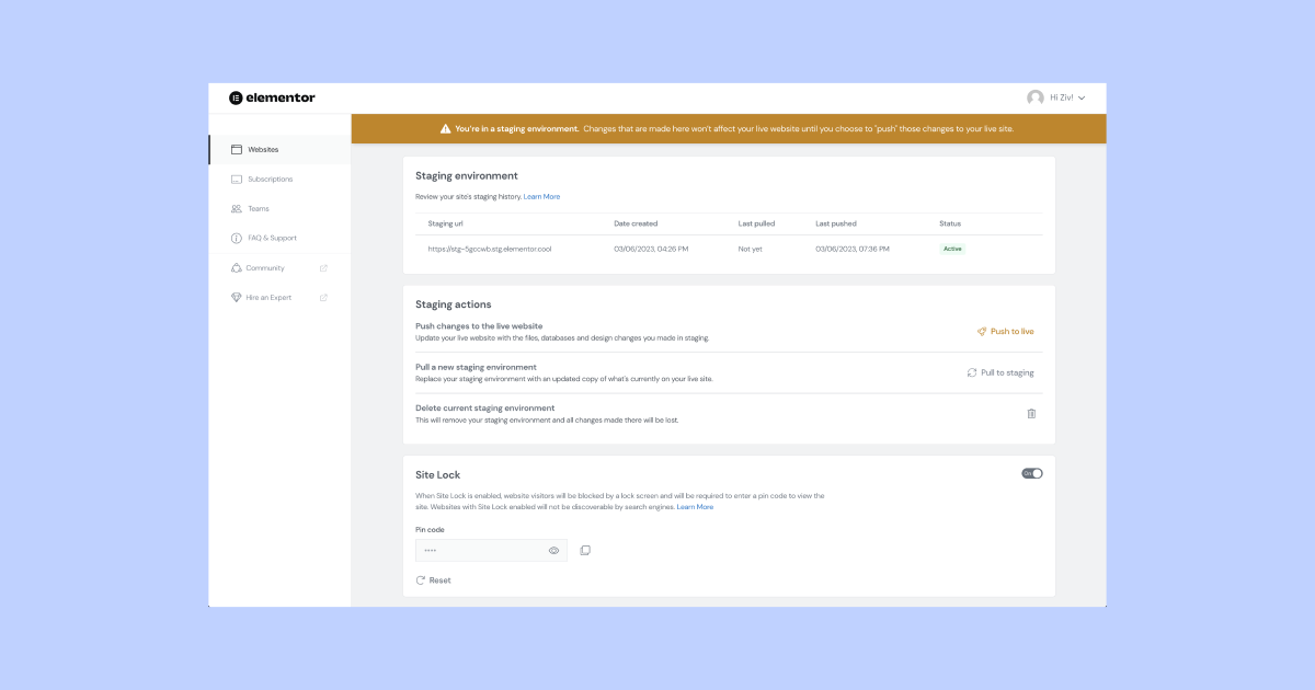 Frame 10883056 New Hosting Features: Advanced Caching, Staging Environment, and Page Duplication for Improved Workflow. 4