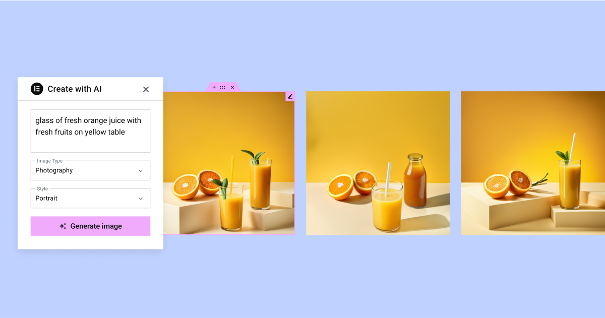 Generate Introducing Elementor AI for Image Creation 1