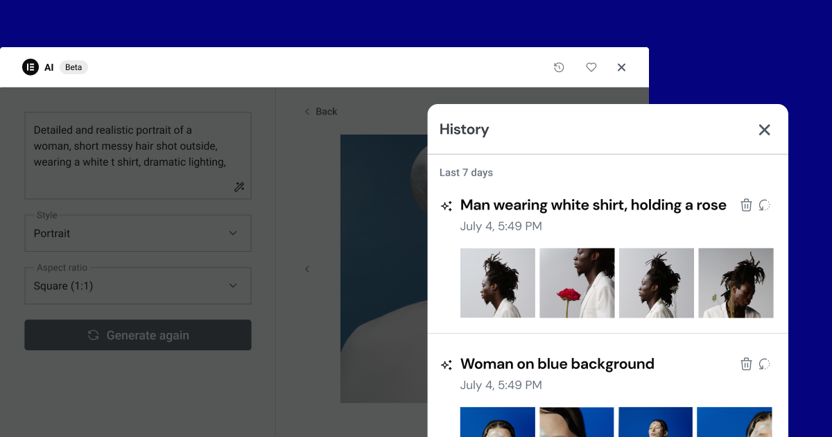 AI history New in Elementor 3.17 - Enhance Visitor Experience With AJAX, Faster Websites and More 7