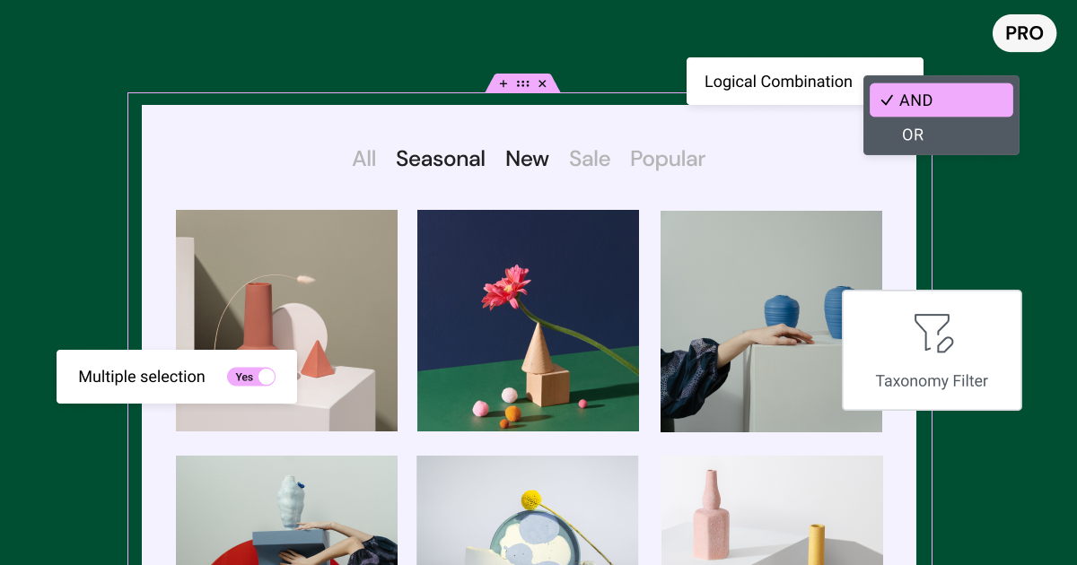 Taxonomy filter New in Elementor 3.18: Element Manager, Taxonomy Filters with Multi-Selection Capabilities, and More 2