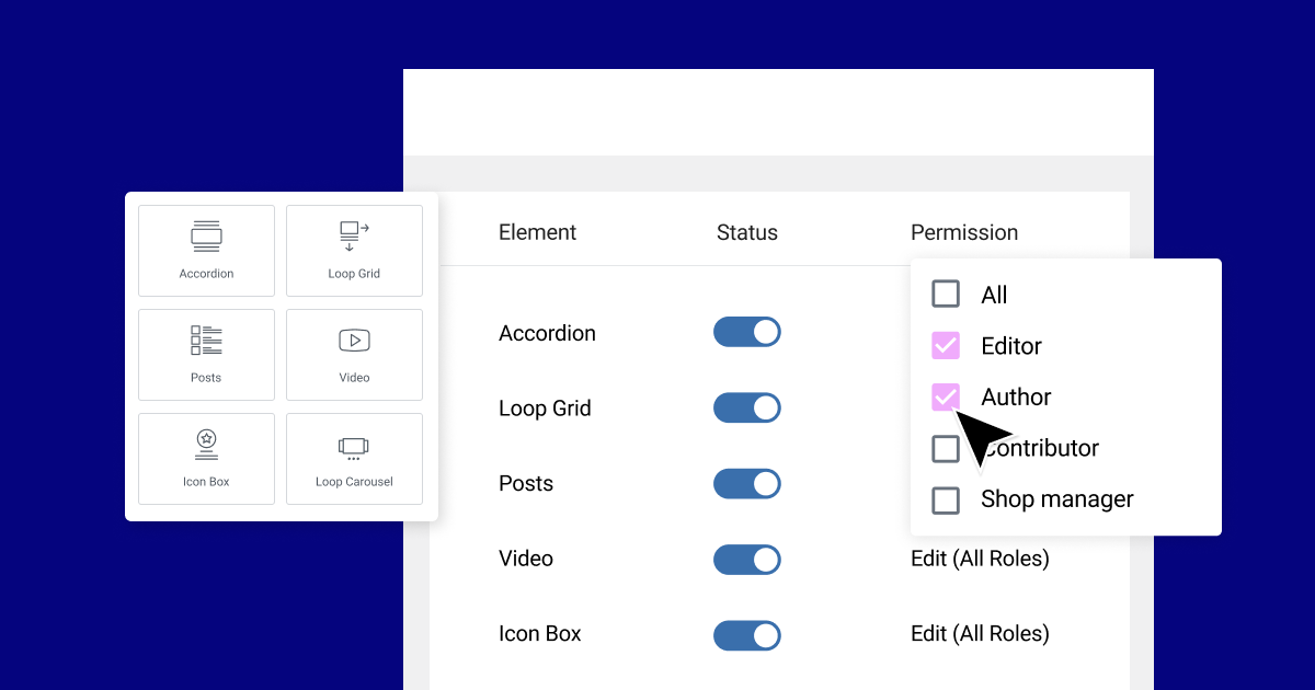 Pro Element Manager Role Permission Introducing Elementor 3.19: Display Conditions, Role Permissions in the Element Manager, and More 2