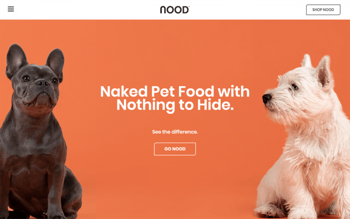 01. noodpetfood.com Elementor Sites of the Month – May 2019 6