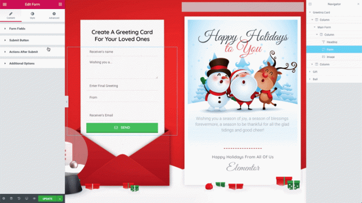 05 actions after submit How Our Team Created a Holiday Greeting Card Generator From Scratch 5