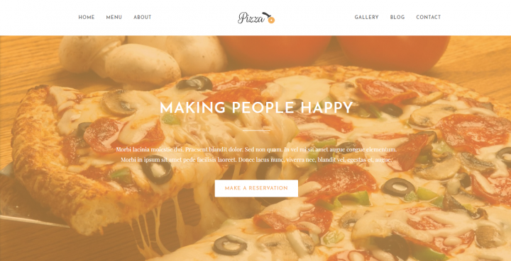 2 Pizza 11 Delicious Restaurant Website Templates That Will Build Your Appetite 2