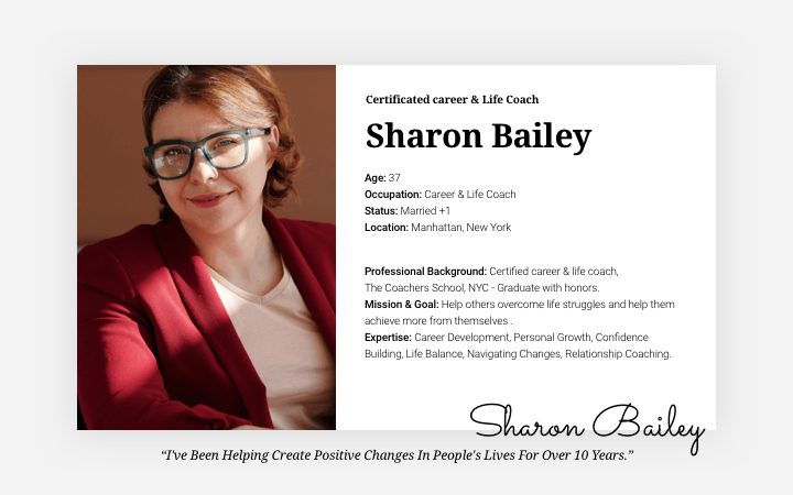 3 Sharon Research Persona Elementor Team Writes: How to Write an About Us Page That Defines Your Brand and Drives Leads 2