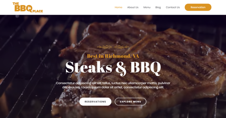 9 BBQ Restaurant 11 Delicious Restaurant Website Templates That Will Build Your Appetite 9