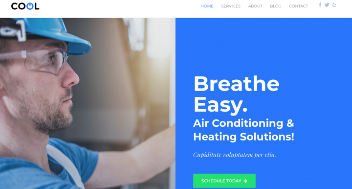 AC Technician 12 Excellent WordPress Templates for Service Providers 9