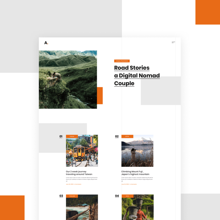 Archive 1 Monthly Template Kits #16: The Travel Blog Template Kit 2