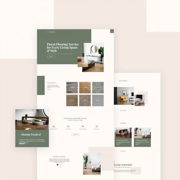 Blog Home Page Monthly Template Kits #13: The Flooring Website Template Kit 1