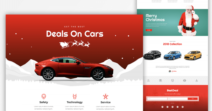 Christmas Page Templates - Car Dealer