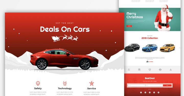 Christmas Page Templates - Car Dealer