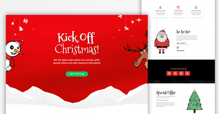 Blog template5 Christmas Website Templates 1