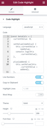 Code Highlight Editor p2o8rnobf6do62ky654bc4ja764z4a2mm4dvnwbu2c Introducing Elementor Pro 3.1: Custom Code, Performance Improvements, and More! 3