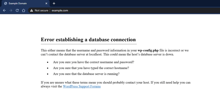 Error Establishing Database Connection Error Establishing Database Connection