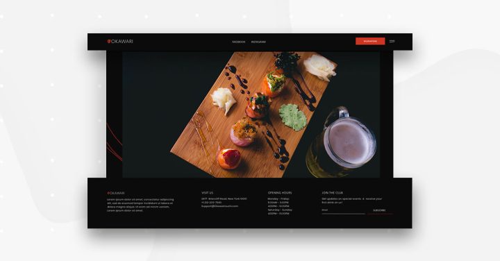 Header Footer Monthly Template Kits #11: The Restaurant Website Template Kit 3