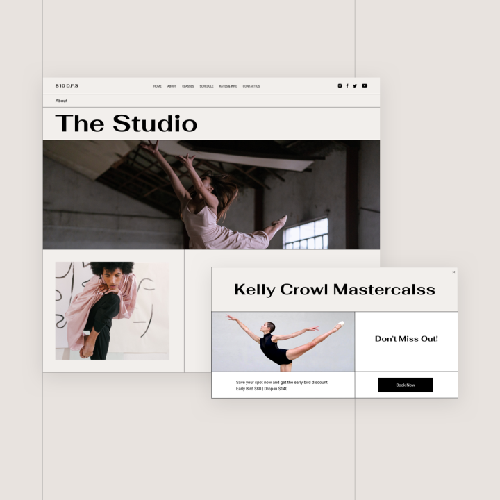 PopUp.. Monthly Template Kits #15: The Dance Studio Template Kit 2