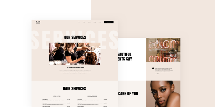 SERVICES Monthly Template Kits #17: The Beauty Salon Template Kit 2