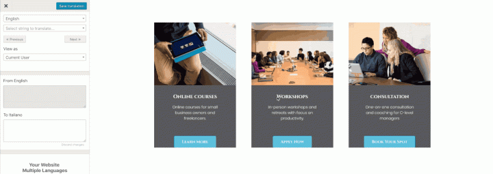 Translating info boxes 1 How to Create a Multilingual Website With Elementor and TranslatePress 7