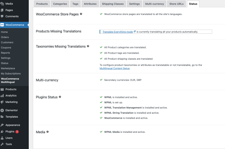 WooCommerce Multilingual Screenshot pfun0fq0fl9lfe85tt5u9uuw1ma93ym408lfrdyr3g Translate Elementor Pages With WPML 6