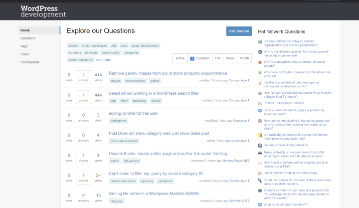 WordPress Stack Exchange 15 Helpful Development Resources for WordPress Developers 2