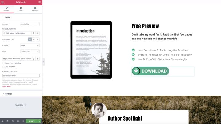Add Automatic Download Lottie Button Add Automatic Download Lottie Button