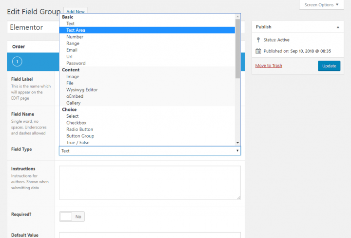 advanced custom fields 2 Advanced Custom Fields Vs. Pods Vs. Toolset: A Detailed Comparison 3