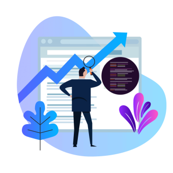 An Illustration Of A Man Searching Through A Webpage An Illustration Of A Man Searching Through A Webpage