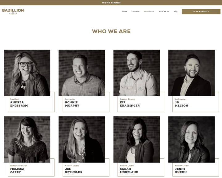 Bajillion Agencys Original Who We Are Page Bajillion Agencys Original Who We Are Page