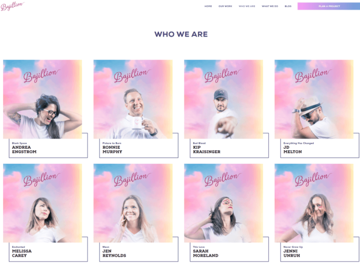 bajillion agencys re designed who we are page Case Study: How the Bajillion Agency Transformed Its Design in Under a Week 9