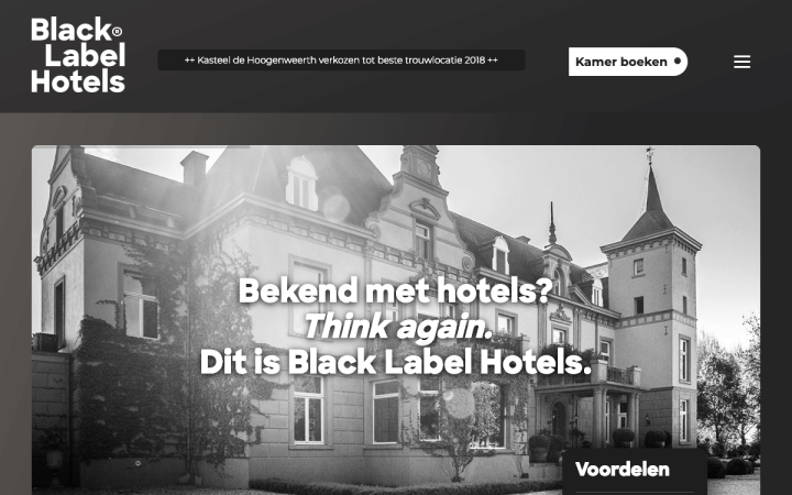 blacklabelhotels Elementor Sites of the Month – January 2019 3