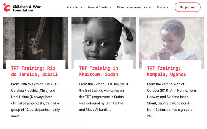 childrenandwar.org Elementor Sites of the Month – July 2019 1