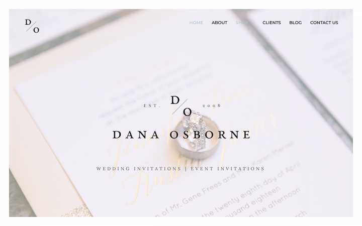 danaosbornedesign.com Elementor Sites of October 2020: Wedding Websites 1