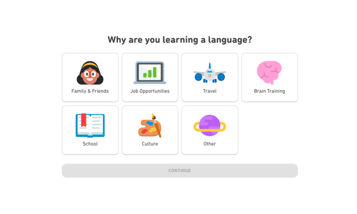 duolingo sign up form