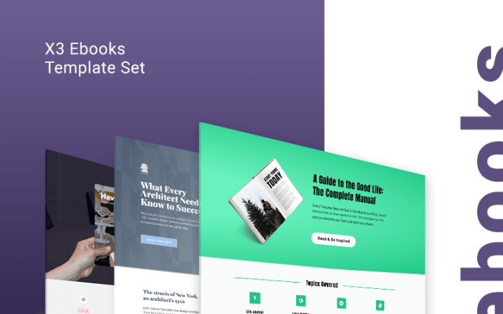 ebooks Landing Page templates