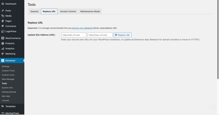 Elementor-Replace-Url