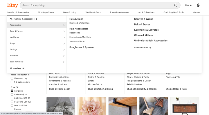 Etsy-Mega-Menu