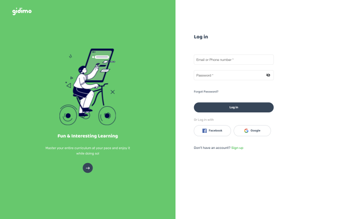 Gidimo Login Form Example Login Form Example Elementor