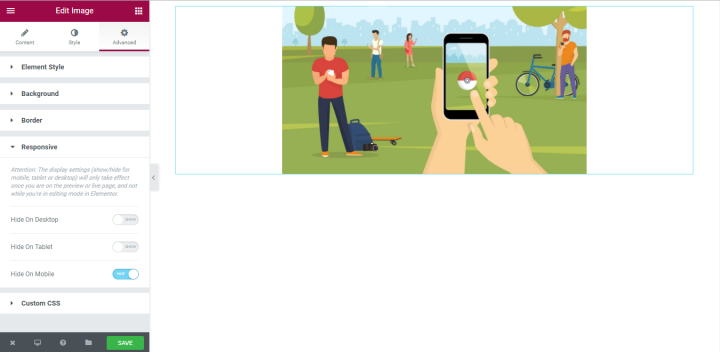 hide on mobile 34 Mastering Image Design Without CSS Using Elementor 16