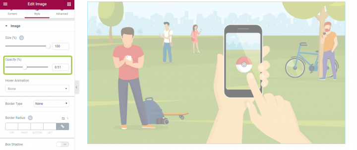 image opacity 25 Mastering Image Design Without CSS Using Elementor 9