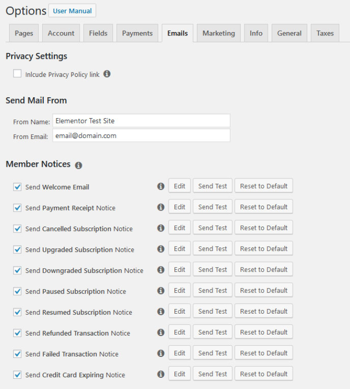Email Customization Options Email Customization Options