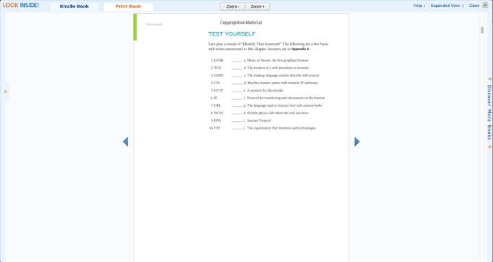 an example of the quiz at the end