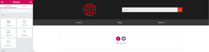 A Screenshot Of Header Customization With Elementor A Screenshot Of Header Customization With Elementor