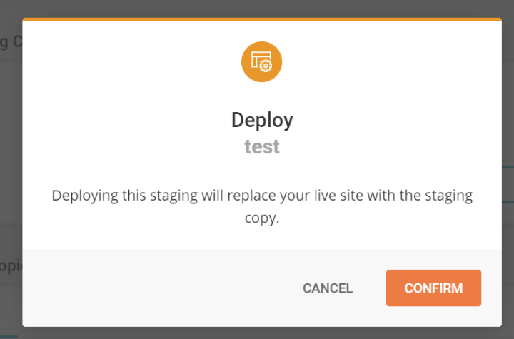Siteground’S Deployment Confirmation Window Siteground'S Deployment Confirmation Window