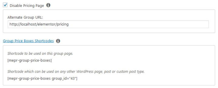 Disabling Pricing Page Disabling Pricing Page